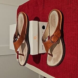 Rockport sandals, brown leather, size 10